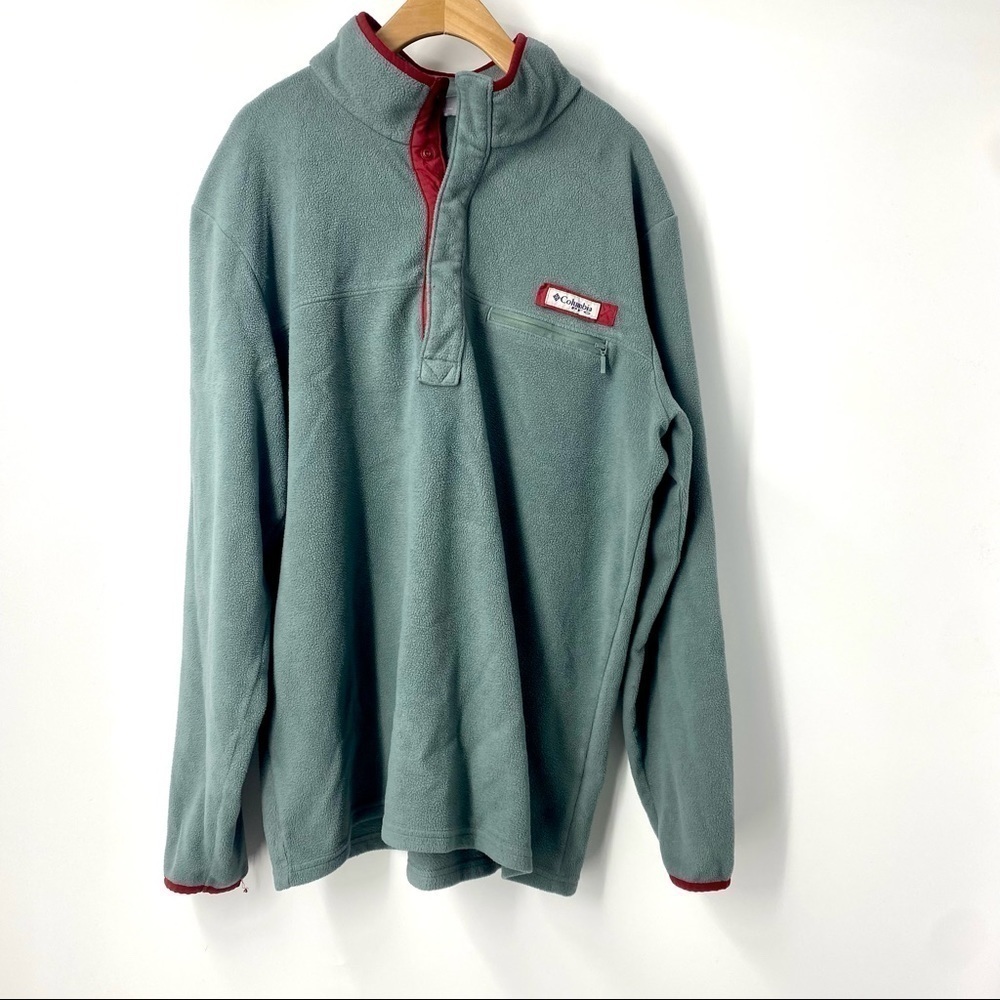 Columbia PFG Harborside fleece snap T pullover M